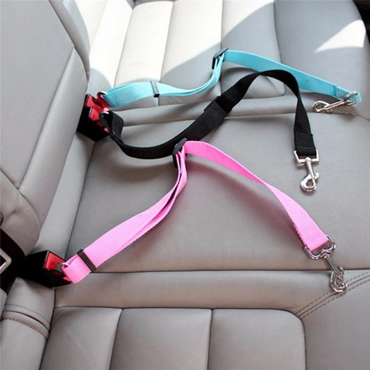 Adjustable Pet Cat Dog Car Seat Belt Pet Seat Vehicle Dog Harness Lead Clip Safety Lever Traction Dog Collars Dogs Accessoires Pets Products
